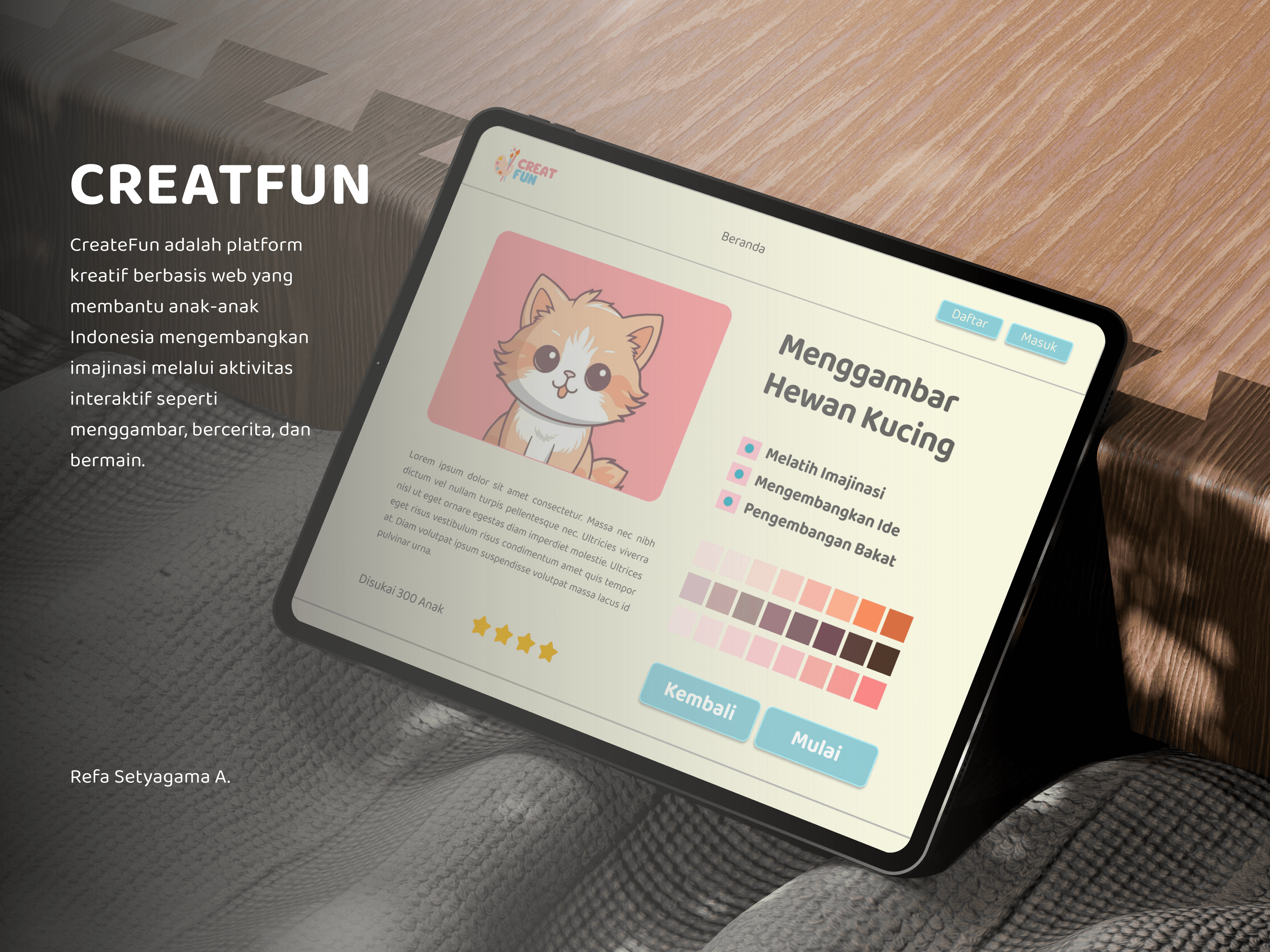 UI/UX Website Kreatifitas Anak