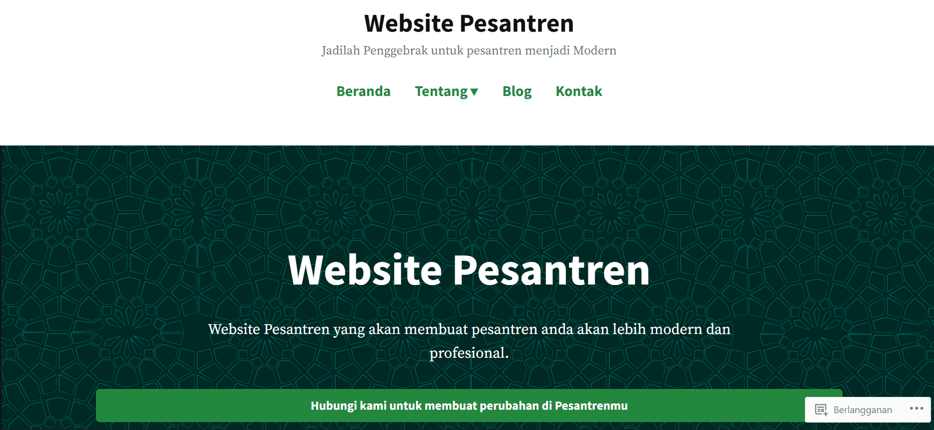 Website Jasa Pembuatan Website Pesantren