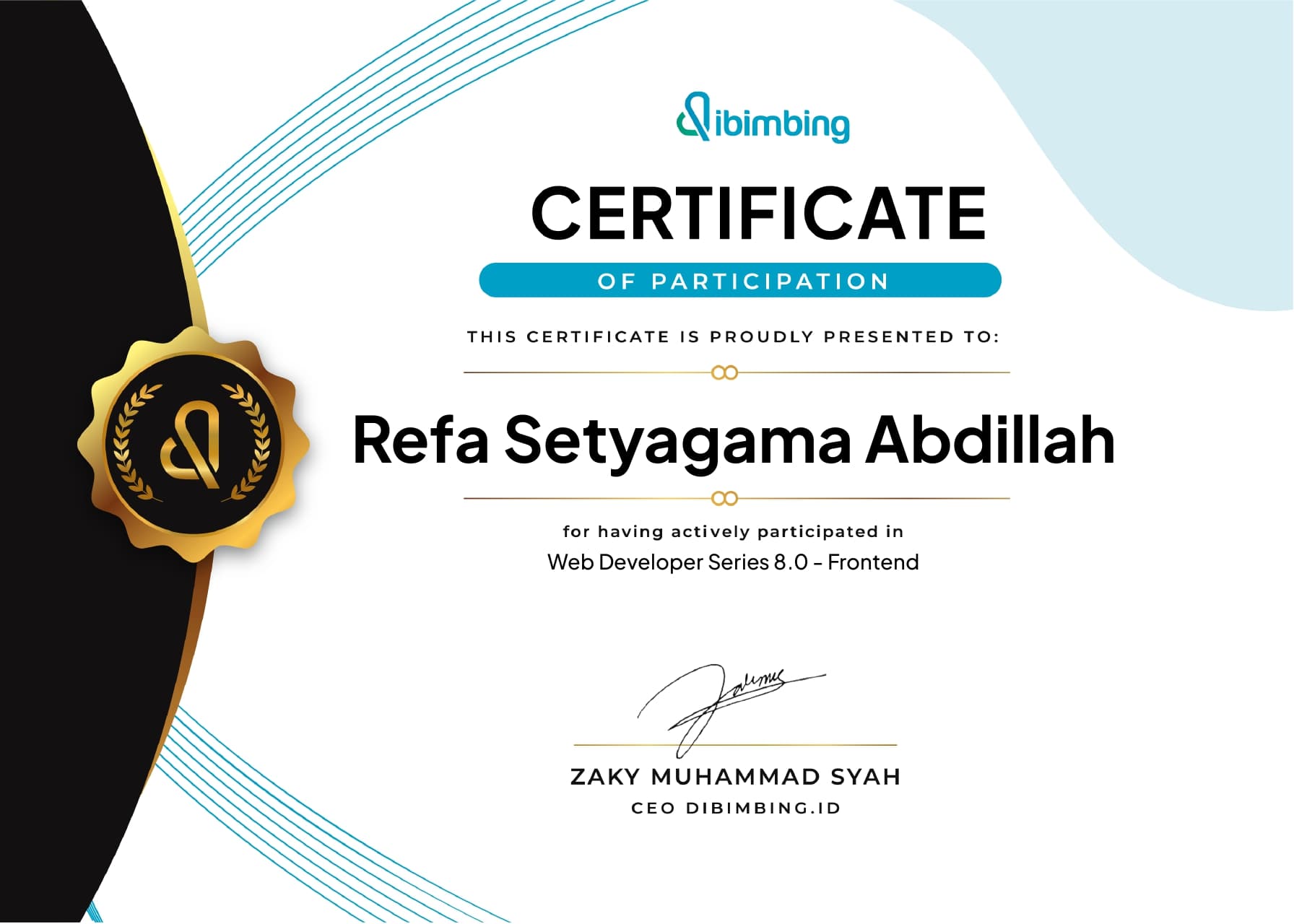 Sertifikat Web Developer Series 8.0 – Frontend